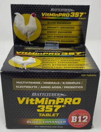 vitmin pro benefits|VITMINPRO 357 100 tablet BATTLECOCK By: Rbernal Poultry .